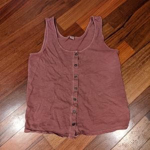 Mauve button down tank